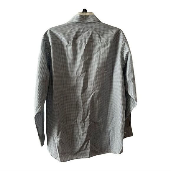 𝅺CALVIN Klein Gingham Button down Dress Shirt Size 16.5 - Picture 3 of 4
